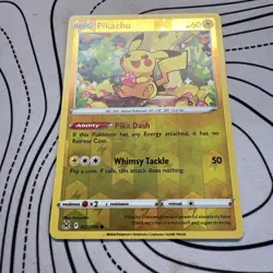 Pokemon TCG Pikachu 052/196 Lost Origin Regular Common Reverse Holo - Image 3