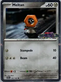Meltan (Stellar Crown Stamped) 102/142 Pokemon TCG Common NM - Image 1