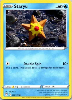 Staryu 030/172 Brilliant Stars Pokemon TCG Common NM - Image 1