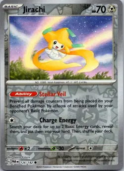 Jirachi 126/182 Paradox Rift Pokemon TCG Reverse Holo C NM - Image 1