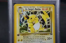 Pokemon 1st Edition Gym Challenge Lt Surge Raichu Holo #11 - PSA 9 - Image 2