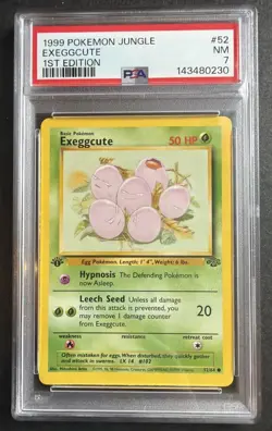 1999 Pokemon Jungle Exeggcute 1st Edition #52 PSA 7 NM - Image 1