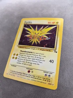 Pokemon TCG Zapdos (Cosmos Holo) 15/62 Fossil 1999-2000 Thunderstorm Deck - NM - Image 2