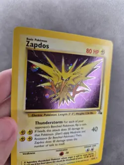 Pokemon TCG Zapdos (Cosmos Holo) 15/62 Fossil 1999-2000 Thunderstorm Deck - NM - Image 4