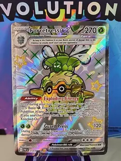 Pokemon Forretress ex 212/091 Paldean Fates SV Shiny Ultra Rare Full Art - Image 1