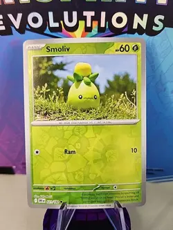 Pokemon TCG Smoliv 021/182 Destined Rivals Reverse Holo NM Yuka Morii - Image 1