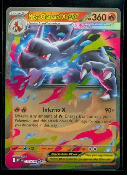 Pokemon MEGA CHARIZARD X EX 013/094 - Phantasmal Flames - ULTRA RARE HOLO - MINT - Image 1