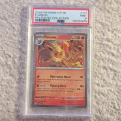 Pokemon TCG Flareon Cosmos Holo Promo #167 SVP English 2025 PSA 9 - Image 1