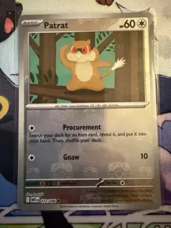 Patrat (MASTER Ball Pattern) Common Pokemon TCG SV: White Flare 072/086 NM - Image 1