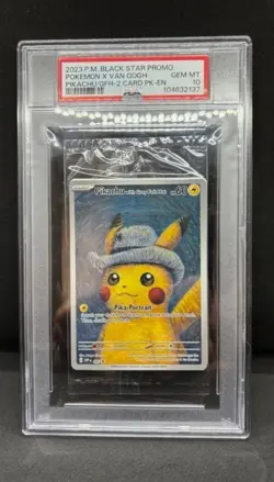 Pokemon Pikachu Van Gogh With Grey Felt Hat Promo #085. 2023. Collectors PSA 10. - Image 1