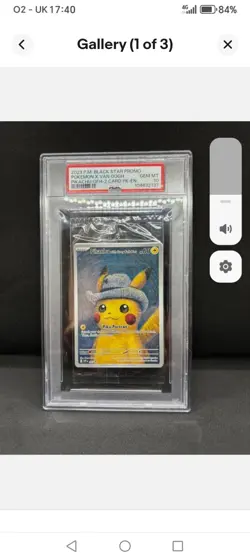 Pokemon Pikachu Van Gogh With Grey Felt Hat Promo #085. 2023. Collectors PSA 10. - Image 3
