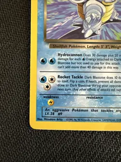 Dark Blastoise - 20/82 - Pokemon TCG: Team Rocket - Non-holo - Vintage - NM - Image 5