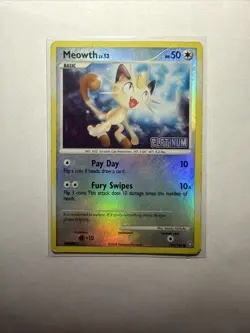 Pokemon Meowth 106/146 [Platinum] Stamped Reverse Holo Burger King Promo - MP - Image 1