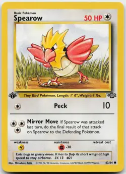 Spearow 62/64 Common Jungle Pokemon 1st Edition Lightly Played - Image 1