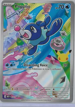 Popplio 045 Holo Promo ME: Mega Evolution Promo Pokemon Near Mint - Image 1