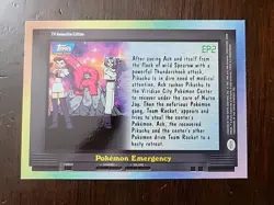 MP! RAINBOW Holo Foil 2000 Topps Pokemon TV #EP2 Pokemon Emergency - Image 3