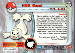 Seel #86 2000 Topps Pokemon Series 2 Foil Blue Logo - Image 2