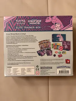 Pokemon TCG: Sun & Moon Unified Minds Elite Trainer Box Sealed w Plastic Case 820650805844 - Image 3