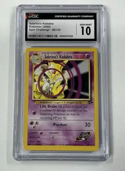 Pokemon Sabrina’s Kadabra Gym Challenge 58/132 CGC 10 GEM MINT - Image 1