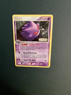 Pokemon Gengar TCG Card 5/92 EX Legend Maker reverse Holo Rare Stamped HP SWIRL - Image 1