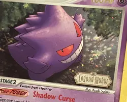 Pokemon Gengar TCG Card 5/92 EX Legend Maker reverse Holo Rare Stamped HP SWIRL - Image 2