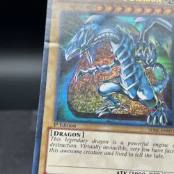Blue Eyes White Dragon SDBE-EN001 1st Edition Ultra Rare Yugioh Card - Image 2
