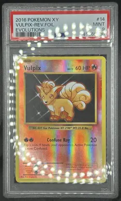 PSA 9 Vulpix 14/108 Reverse Foil | 2016 Pokemon XY Evolutions | Mint Graded Card - Image 3