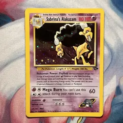 Sabrina's Alakazam 16/132 Holo Unlimited 2000 Gym Challenge WOTC Pokemon Card LP - Image 1