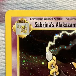 Sabrina's Alakazam 16/132 Holo Unlimited 2000 Gym Challenge WOTC Pokemon Card LP - Image 3
