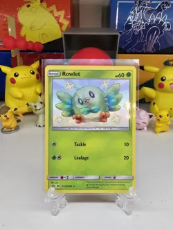 Rowlet SV2/SV94 Hidden Fates: Shiny Vault Holo Pokemon Card - NM - Image 1