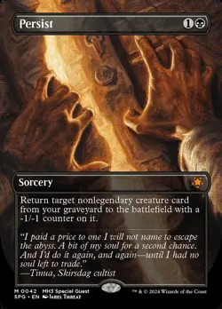 1x Persist ~~ Borderless NM-Mint, English Special Guests MTG Magic - Image 1