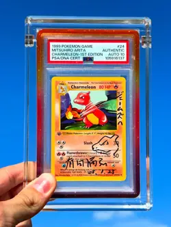 Pokemon Base 1st Ed Shadowless Charmander Charmeleon Charizard PSA Arita Auto 10 - Image 3
