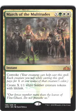 March of the Multitudes #188 Guilds of Ravnica Regular Mythic - Image 1