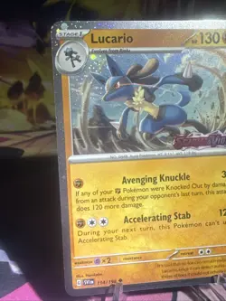 Lucario 114/198 Cosmos Holo Scarlet & Violet Stamped Pokemon TCG Near Mint - Image 3
