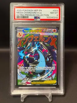 🌈 Mega Charizard X EX #23 - Pokemon Ultra Premium Black Star Promo - PSA 8 - Image 1