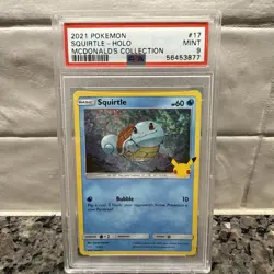 2021 POKEMON MCDONALD'S COLLECTION #17 SQUIRTLE PSA 9 - Image 1