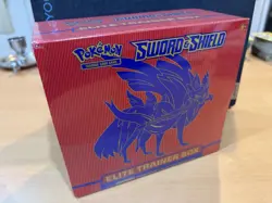 Pokemon TCG Sealed Sword and Shield Set ETB Elite Trainer Box Zacian *SEE PICS* - Image 1