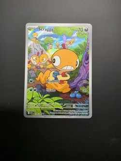 Pokemon TCG Scraggy Holo Illustration Rare White Flare Pokemon 138/086 NM - Image 1