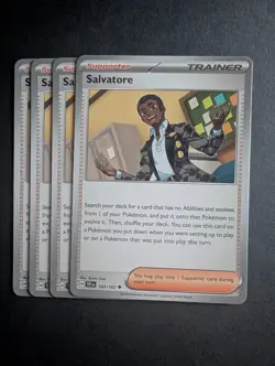 4x Pokemon Salvatore 160/162 - Temporal Forces - Pokemon TCG - Playset - Image 1