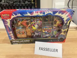 Pokemon TCG: Mega Lucario EX Figure Collection Box + Promo - 5x Booster Pack NEW - Image 1