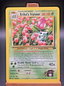 Pokemon Gym Challenge Erika's Ivysaur English 41/132 LP-EXC Vintage - Image 1
