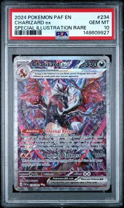 2024 POKEMON PAF EN-PALDEAN FATES SPECIAL ILLUSTRATION RARE CHARIZARD EX PSA 10 - Image 1