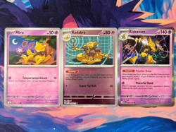 Abra 054 Kadabra 055 Alakazam 056 Evolution Set Mega Evolution Pokemon TCG - Image 1