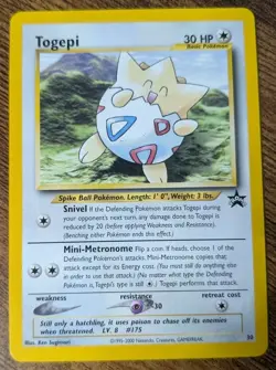Pokemon TCG - Togepi 30 1999 WOTC Black Star Promo - NEAR MINT 💎 - Image 1