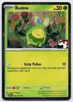 Pokemon TCG Budew 004/131 Prize Pack Stamped Cosmo Holo NM - Image 1