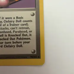 Pokemon Clefairy Doll 70/102 - Base Set - LP Rare - 1999 English Vintage WotC - Image 5