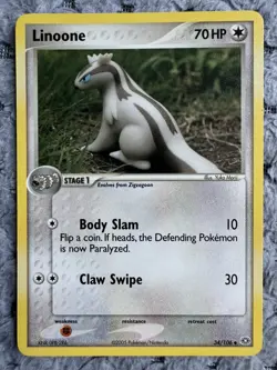 Linoone 34/106 Uncommon Emerald Pokemon TCG MINTY Yuka Morii - Image 1