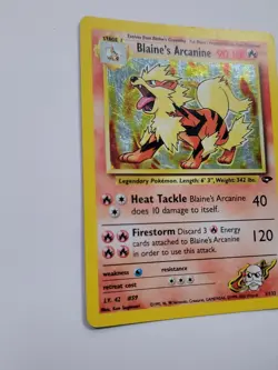 Pokemon LP Blaine's Arcanine Holo Rare 1/132 Gym Challenge English Unlimited - Image 4