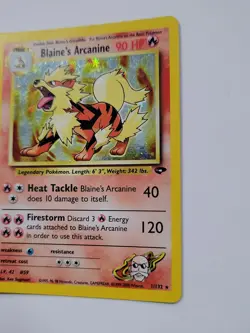 Pokemon LP Blaine's Arcanine Holo Rare 1/132 Gym Challenge English Unlimited - Image 5