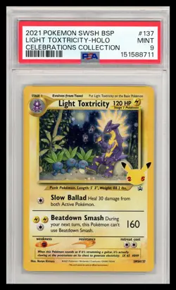 2021 Pokemon Light Toxricity #137 Celebrations PSA 9 - Image 1